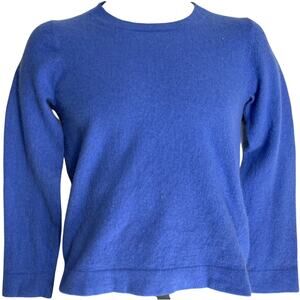 J CREW Sweater Size M Blue Cotton Wool Blend Minimalist  Preppy Casual PILL